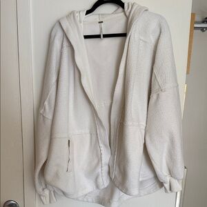Free People Cream Teddy Jacket